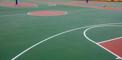 台北市中山區學校操場油漆,學校藍球場油漆施工